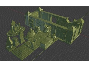 hundido ciudad rpg losas juguetes juegos dd dnd terreno submarino 3d print model - Mito3D