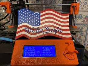 americano bandiera 3d print model - Mito3D