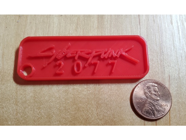 cyberpunk 2077 porte clés art 3D print model - Mito3D
