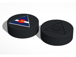 Colorado Rockies nhl Eishockey Puck Logo Zeichen Logos 3d print model - Mito3D