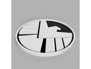 marvel's shield logo - marvel coasters decor avengers coaster marvels sj3d 3d print model - Mito3D