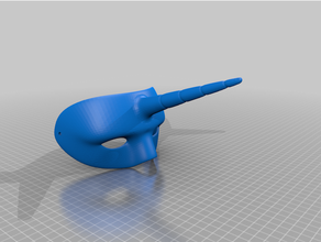 unicórnio mascarar apropriado chifre traje 3d print model - Mito3D