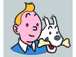 badge Tintin milou pièces monnaie badges 3d print model - Mito3D