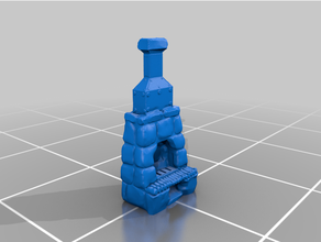 pedra forno edifícios estruturas 18650 construção dnd masmorras dragões miniatura fogão 3d print model - Mito3D