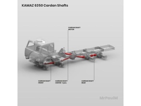 rc kamyon 8x8 Kamaz 6350 3d kardan şaftlar otomotiv araba 3d print model - Mito3D