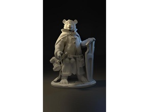 bear cleric - tabletop miniature toy & game accessories dnd miniatures paladin panda ttrpg 3d print model - Mito3D
