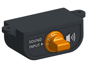 diy audio switch 35 mm 3d printing headphone input jack knob loudspeaker output selector speaker table 3d print model - Mito3D