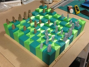pennine hills championship 3d chess board 3d print model - Mito3D
