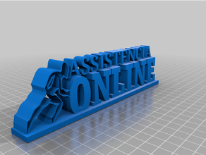 assistencia online 3d signs & logos 3d print model - Mito3D