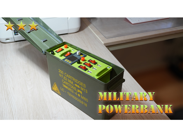 military powerbank electronics outdoor power supply 3D print model - Mito3D