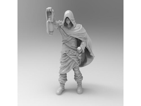 desconocido héroe 32mm pre supported Arte dnd miniatura gratis humano resina guerrero 3d print model - Mito3D