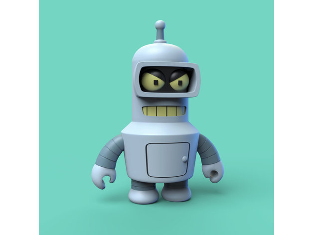 güdük bükücü futurama oyuncaklar oyunlar Rodriguez bükme karikatür Şirin mat Groening robot Simpsons Süper deforme 3D print model - Mito3D