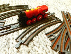 3d pistes léger base trousse mécanique jouets adaptateur brio compatible lego locomotive vapeur jouet Piste train 3d print model - Mito3D