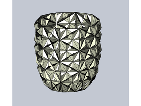 pineapple planter decor geometric pattern patterns 3d print model - Mito3D