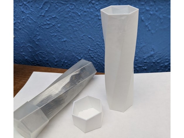 spiral tube dice box gift vase mode 3D print model - Mito3D