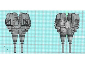 tıknaz kabuk otomatik top taretler mk2 usta imparatorluk şövalyeler model robotlar 3d print model - Mito3D