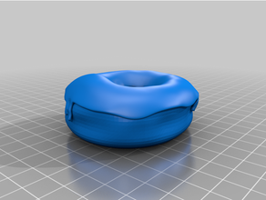 donut icing 3d printing bed leveling center curved edges donuts torus 3d print model - Mito3D