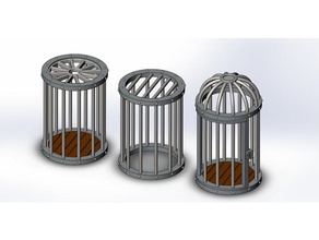 cages collection 1 tabletop games cage captive cell dnd prop dungeon dungeons dragons miniature prison prisoner gaming torture 3d print model - Mito3D