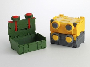 micropiles petit pièces espace rangement conteneurs récipient empilable boîte outil 3d print model - Mito3D