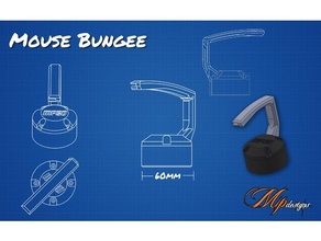 Maus Bungee Kabel Halter Unterstützung Schreibtisch Veranstalter 3d print model - Mito3D