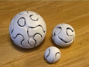 double gyroid spheres math art ball cat toy fidget fidget-toy multicolor multimaterial sculpture sphere 3d print model - Mito3D