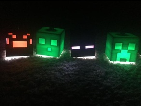 Minecraft mafya baş Noel ışıklar dekor dekorasyon 3d print model - Mito3D