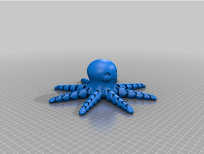 cute octopus shift knob automotive articulated car parts flexible shifter tentacle tentacles 3d print model - Mito3D