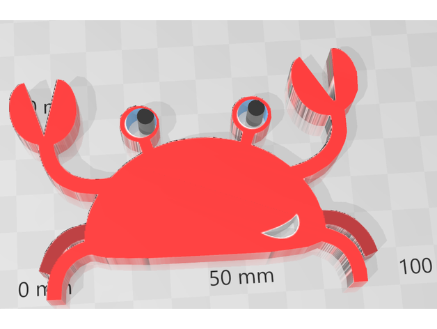 caranguejo animais 3D print model - Mito3D