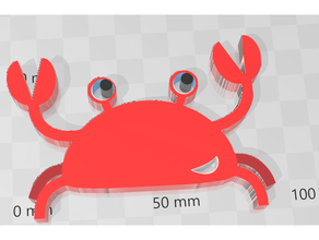 Krabbe Tiere 3d print model - Mito3D