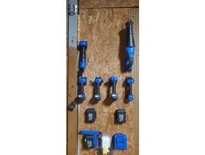 cobalto 24v attrezzo monta mano utensili batteria trapano impatto oscillante parete montare 3d print model - Mito3D