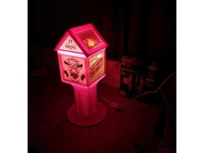 fire alarm light box stand decor truck fireman lithophane lantern 3d print model - Mito3D
