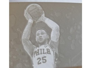 ben Simmons litofano Arte 76ers baloncesto ithopano nba Filadelfia seises 3d print model - Mito3D