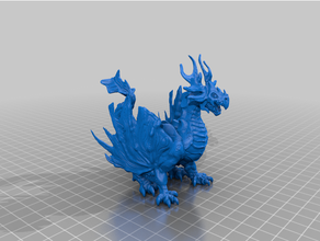 forest dragon 3d printing fantasy miniature monster nature resin 3d print model - Mito3D