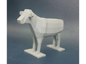 poli vaca figura animais pobre 3d print model - Mito3D