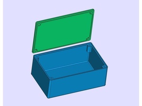 parameterized box electronic projects freecad electronics container enclosure parametric 3d print model - Mito3D