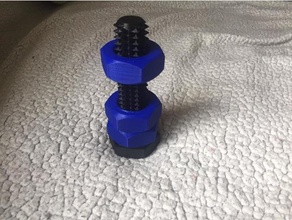 bolt v2 3d printing fidget fidget-toy toy hex nut screw thread threads 3d print model - Mito3D