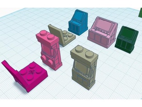 lego like assentos construção brinquedos Lego compatível 3d print model - Mito3D