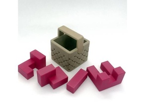 wine basket akaki 2 puzzles puzzle 3d print model - Mito3D