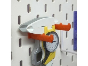 ikea skadis caliper holder tool holders & boxes 3d print model - Mito3D