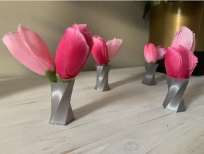 contorto mini vaso arte fiore spirale vasi modalità 3d print model - Mito3D