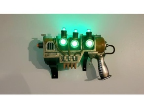 fallout plasma pistol wall mount video games 4 3d print model - Mito3D
