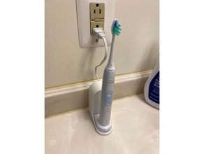 philips sonicare base esconde cable baño organizador cepillo dientes soporte 3d print model - Mito3D