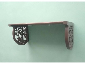 shelf bracket remix organization cantoneira estante parede suporte wall 3d print model - Mito3D