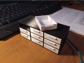 cajita cerillas organizador electrónica 3d print model - Mito3D
