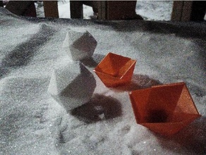 icosahedron snowball maker mold sport & outdoors snowball-maker snowballmaker winter 3d print model - Mito3D