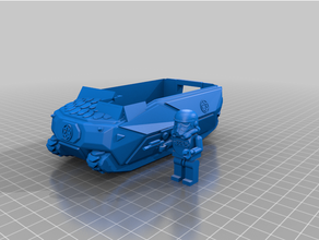 étoile guerre longue transporteur réservoir lego compatible 3d impression guerres réservoirs 3d print model - Mito3D