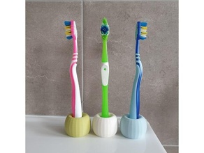 toothbrush stand holder bathroom elegant support simple 3d print model - Mito3D