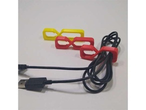 Kabel Clip Draht Veranstalter Organisation Handy Ladegerät Cura hdmi Halter Unterstützung Telefon einfach klein Solidworks USB wickeln 3d print model - Mito3D