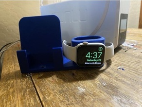 Apfel Laden Dock Bleistift Halter Unterstützung Elektronik Airpods Ladegerät Stand steht tolle sehen cool Fest iPhone Remix 3d print model - Mito3D
