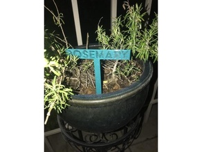 herb markers outdoor & garden basil cilantro label marker mint parsley plant rosemary sage thyme 3d print model - Mito3D
